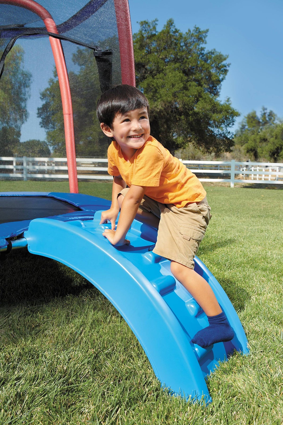 Little Tikes 7& Climb &n Slide Trampoline with Enclosure