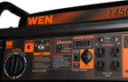 WEN 14 500-Watt 120V/240V Tri-Fuel Generator for Gas  Propane  and Natural Gas  Transfer-Switch Ready with Electric Start  Wheel Kit  and CO Watchdog (TF1450X)