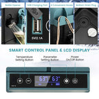 40-Quart Dual-zone Car Refrigerator with Wheels, 12V/24V DC & 100-240V AC Portable Car Fridge Cooler Freezer