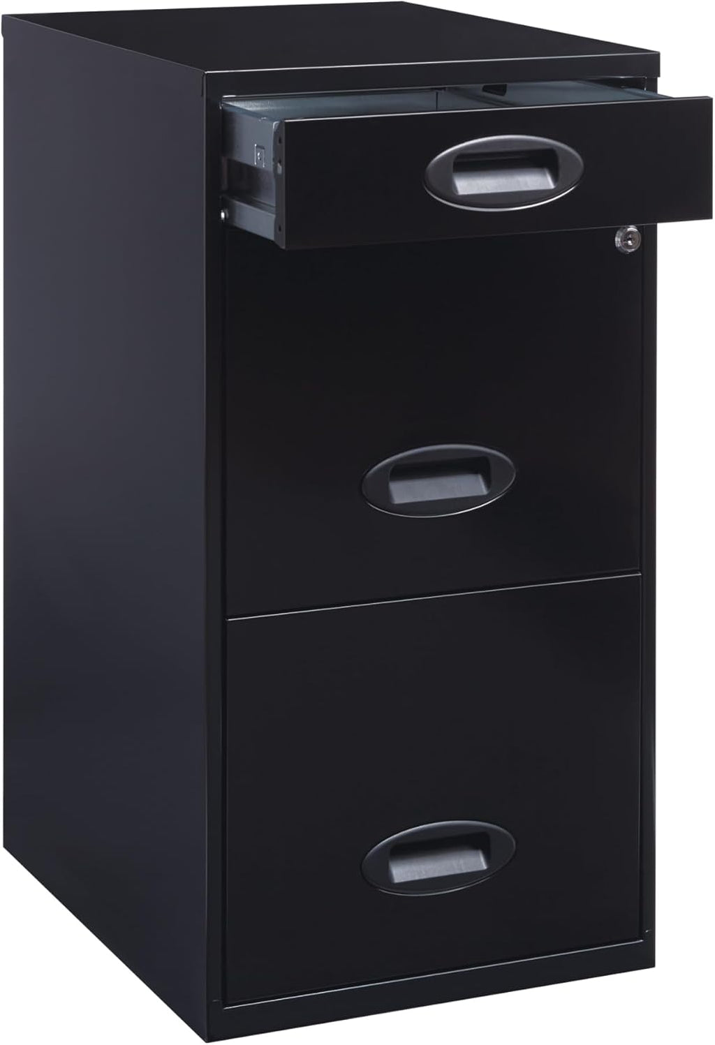 Realspace? SOHO 18"D 3-Drawer Organizer Vertical File Cabinet, Black