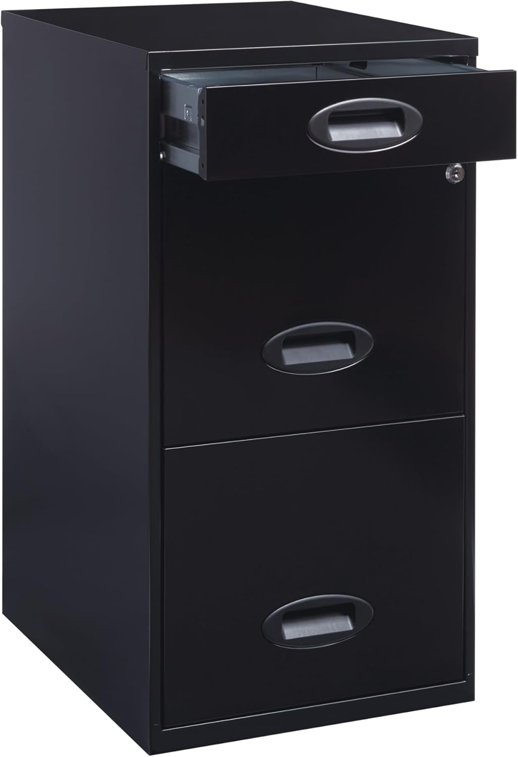 Realspace? SOHO 18"D 3-Drawer Organizer Vertical File Cabinet, Black