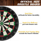 Barrington 40′�?Dartboard Cabinet with LED Lights, Self-Healing Board, Includes 6 Darts & Scoreboards