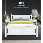 Artiss Queen Size Wooden Bed Frame Kids Adults Timber