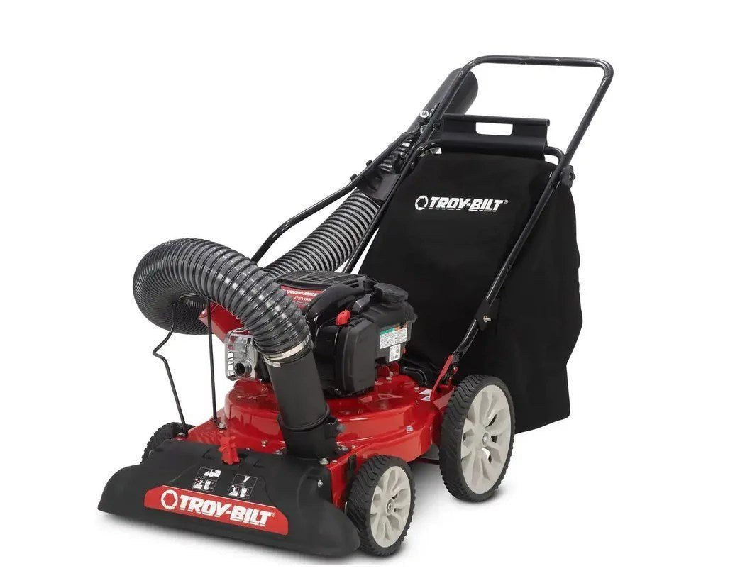 Troy-Bilt 24 in. Leaf Vacuum Head 1.5 in. Chipping Capacity Gas Powered Chipper Shredder Vacuum with High Rear Wheels