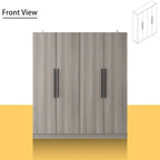 Modern Freestanding Solid Wood Wardrobe Closet With Storage Shelves