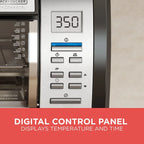 BLACK DECKER SpaceMaker Under Counter Toaster Oven, Digital Controls, Black/Stainless Steel, Fits 9′′ Pizza or 4 Slices