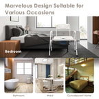3-in-1 Bedside Commode Chair, Height Adjustable Toilet Seat, Portable Toilet Bath Shower Chair for Elders
