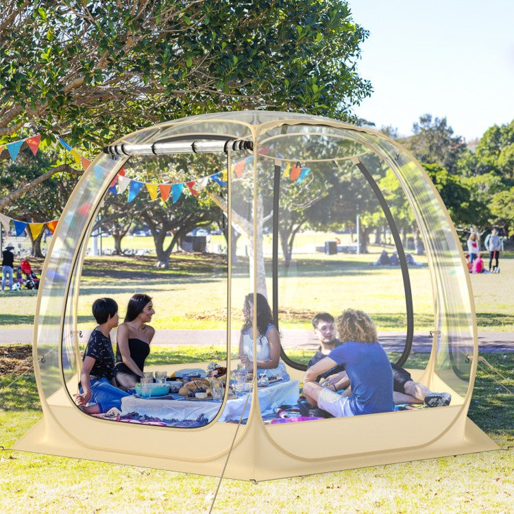 11 x 11 Feet Clear Dome Pop up Bubble Tent with Carrying Bag for 6-10 People