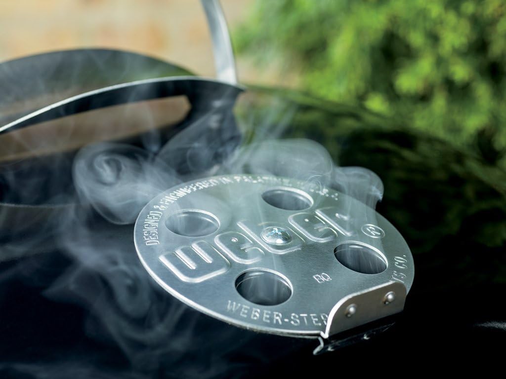 Weber Original Kettle Premium Charcoal Grill  22-Inch  Black – Outdoor BBQ Grill with Built‑In Thermometer  Heat Control Dampers & One‑Touch™ Cleaning System