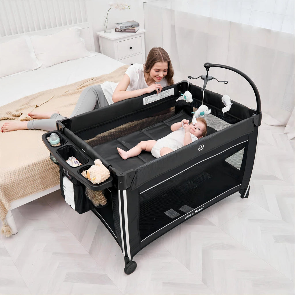 Pamo Babe 4 in 1 Portable Baby Crib Deluxe Nursery Center