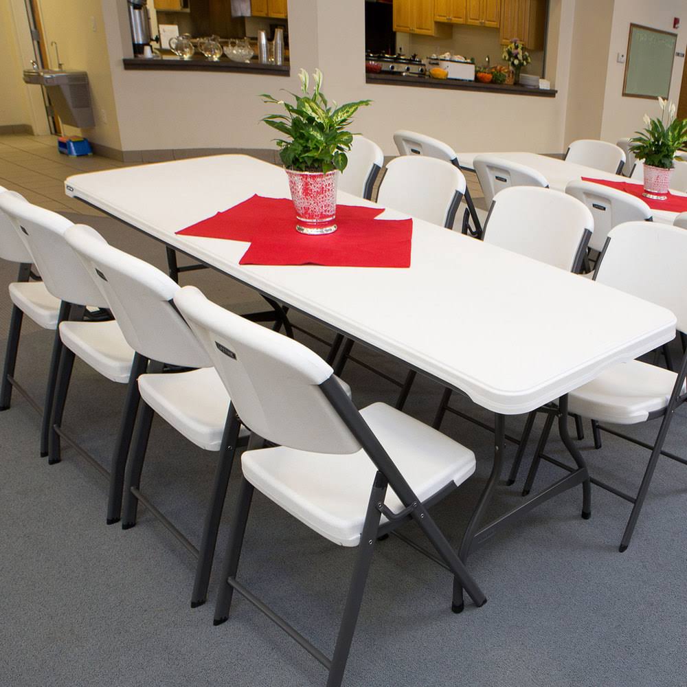 Lifetime 4-Pack Commercial Stacking 8 ft Folding Table ??White (80344)
