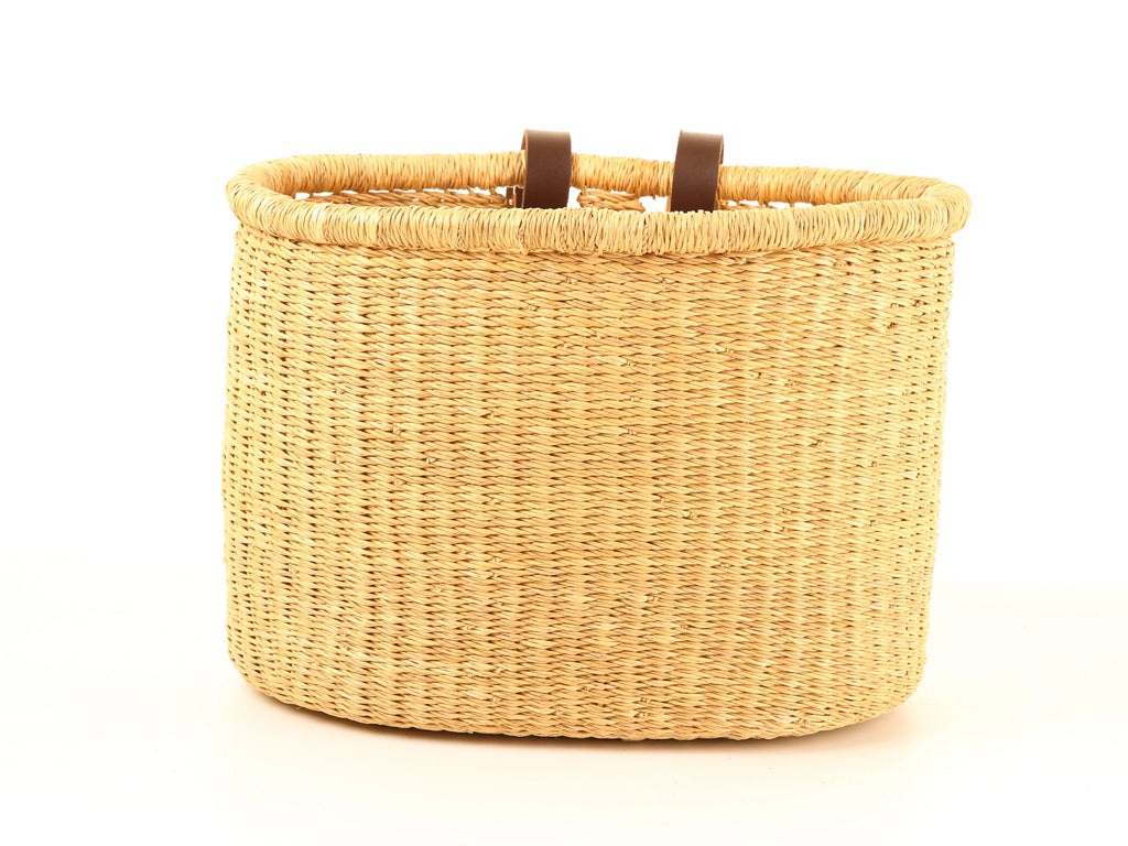 BULI : Handcrafted Natural Oblong Bike Basket
