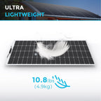Renogy Solar Panels 200 Watt 12V  Flexible Solar Panel 200W 22% High-Efficiency  240° Ultra Lightweight Solar Panels for Marine RV Cabin Van Car Boat Camping Curve Surfaces