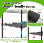 Abimars 5-Tier Greenhouse with Grow Light  Shelf Height Adjustable Metal Plant Shelf with PVC Cover and Wheels  Includes 5-Pack 2900K Full Spectrum Plant Lights  21x49x80inch