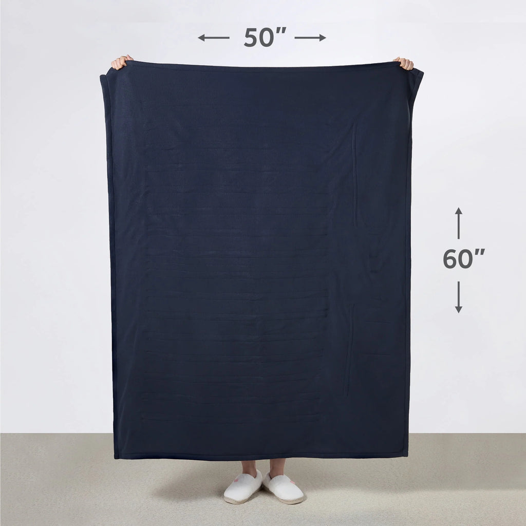 Sunbeam Throw Poseidon Fleece, 4 Heat Settings, 4-Hour Auto Shut-Off, Electric Heated Blanket, 50” x 60”