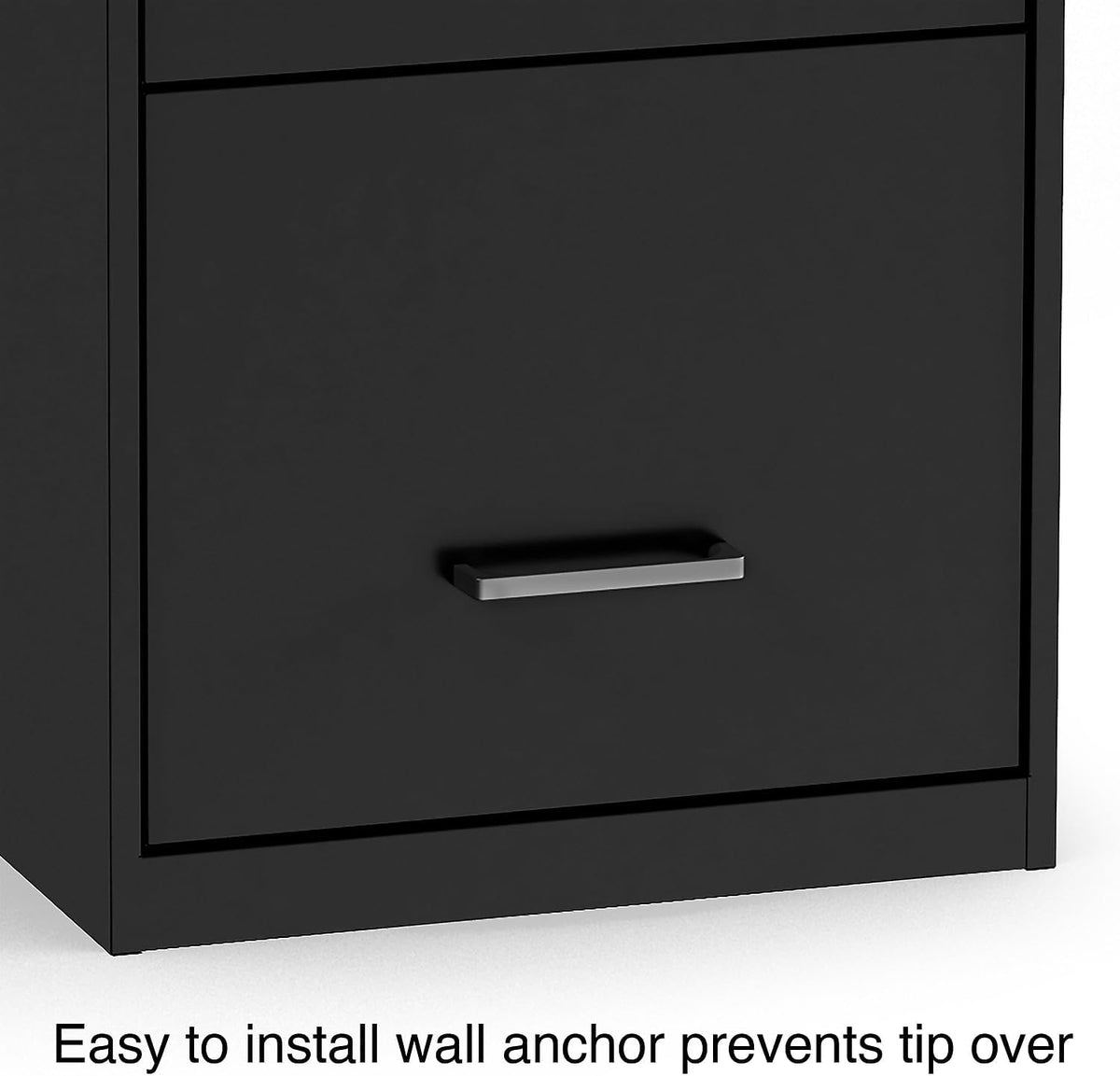 Staples Vertical File Cabinet for Letter/Legal Files, 3-Drawer, Letter/Legal Compatible, Locking, Black