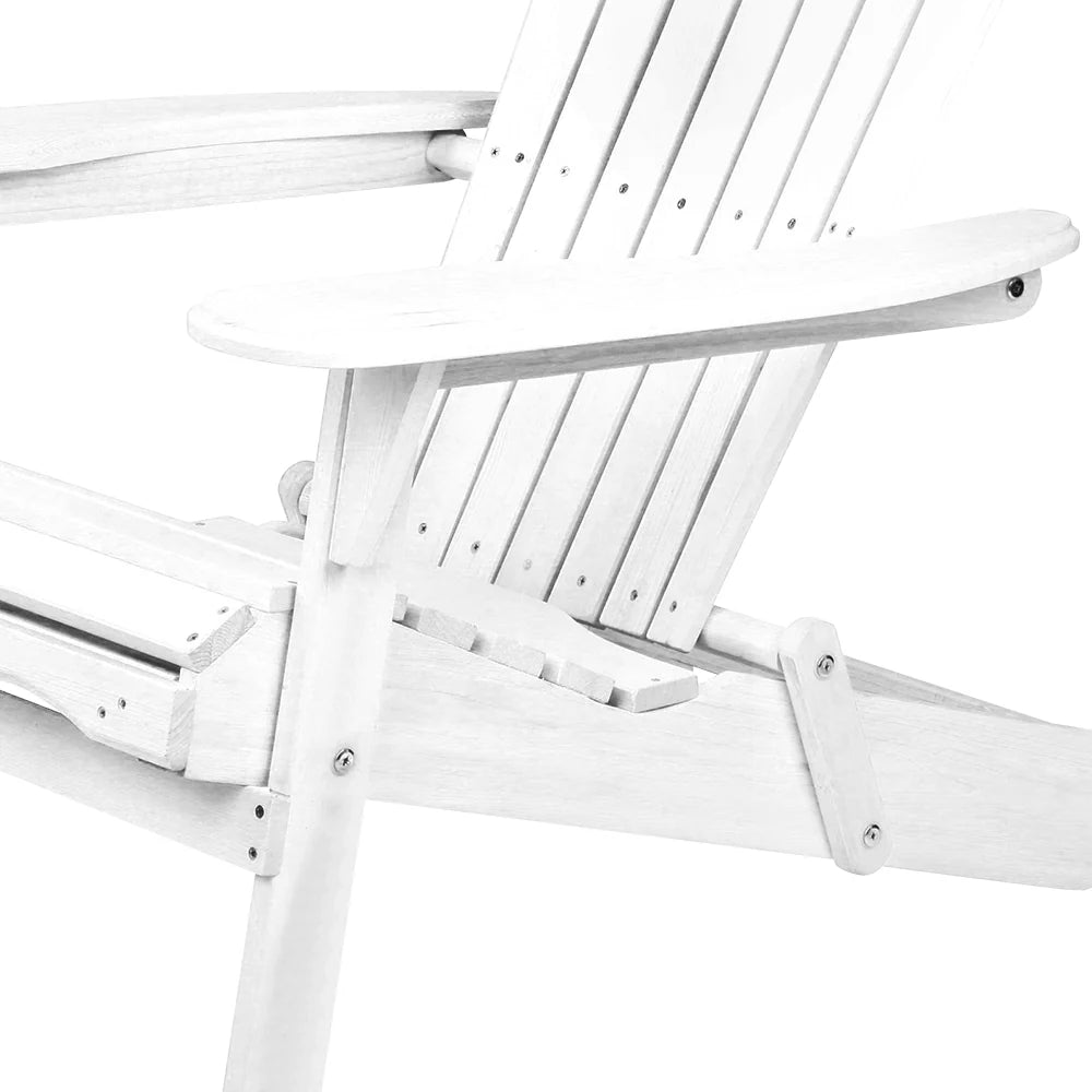Foldable Adirondack Beach Chair, High Back, 150kg, Gardeon