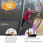 JUMPZYLLA Trampoline 8FT 10FT 12FT 14FT 15FT 16FT Trampoline with Enclosure - Recreational Trampolines with Ladder and AntiRust Coating, ASTM Approval Outdoor Trampoline for Kids