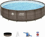 Coleman 18 x 48 Power Steel Frame Above Ground Swimming Pool Set