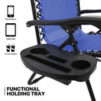 MoNiBloom Zero Gravity Chairs Set of 2, Folding Outdoor Patio Beach Recliner with Canopy Shade & Headrest, Black