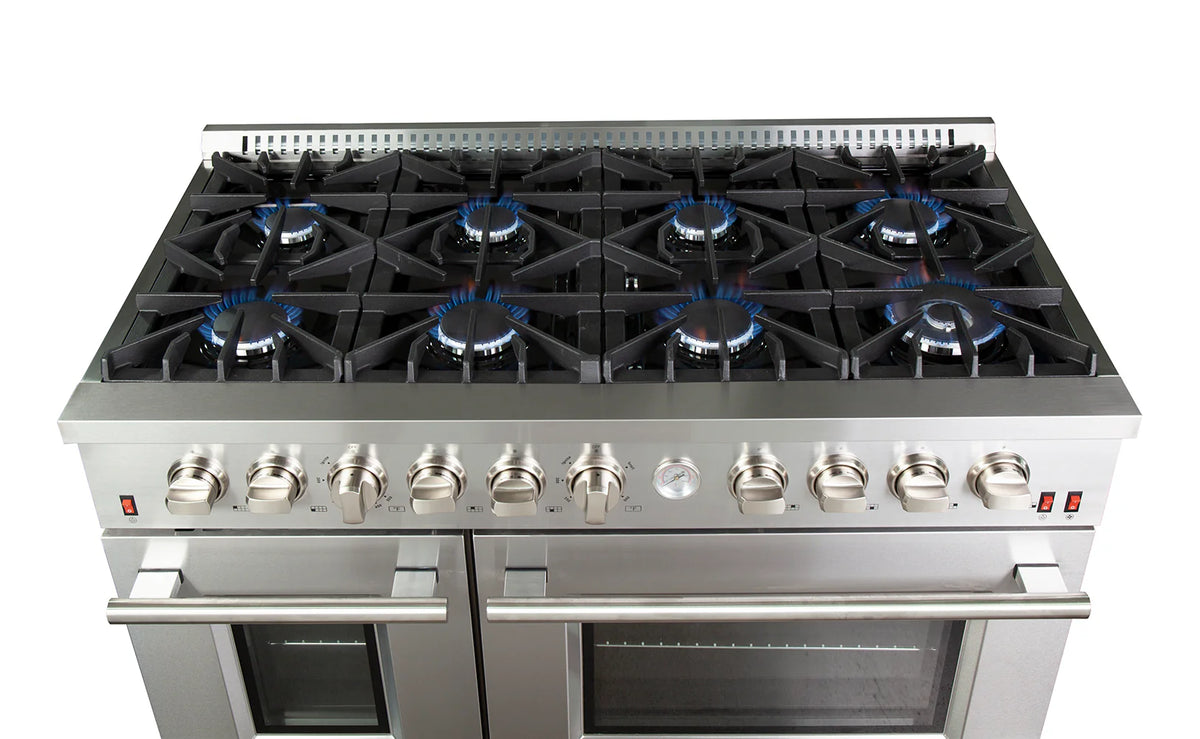 Forno®Alta Qualita 48" Gas Range in Stainless Steel Manual Ignition