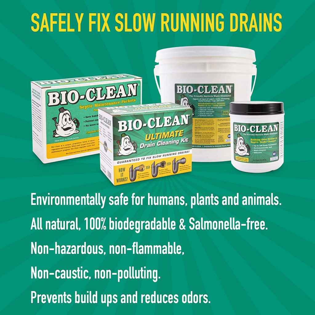 Bio-Clean Natural Drain Cleaner 2lb Canister �?Enzyme-Based for Septic Tanks & Grease Traps, Eco-Friendly, 100 Treatments