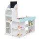 Wooden Kids Supermarket Playset with Cash Register and Shopping Cart