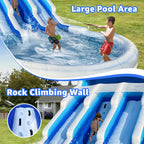 Large Inflatable Water Slide Swimming Pool Play Center, Commercial Grade Lightweight Premium Water Slide Bounce House 20.6x9.5x9.3Ft for Kids and Adults (with Blower)