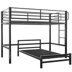 KINGSTON SLUMBER Single Loft Bed And Single Underbed, Multifunctional, Space Saving with Fixed Ladder, Matte Dark Grey