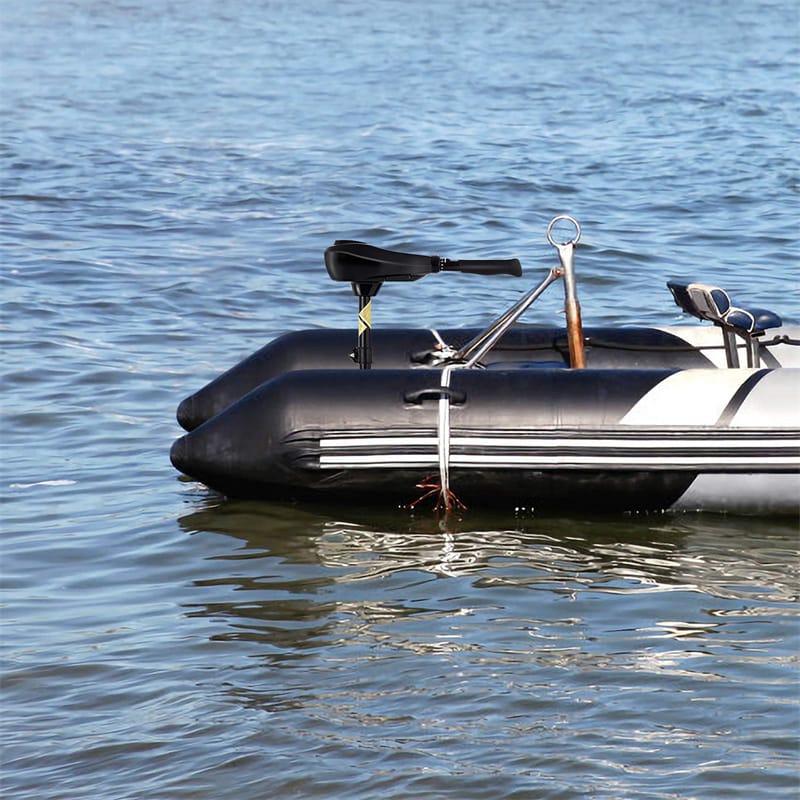 Electric Trolling Motor 8 Speed Boat Fishing Motor with Telescoping Handle, Transom Mount 36" Shaft for Freshwater Saltwater Use