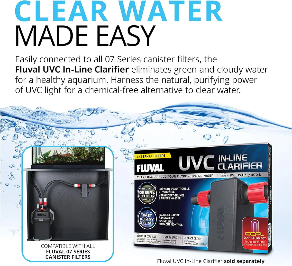 407 Perfomance Canister Filter - for Aquariums Up to 100 Gallons - Aquarium Canister Filter