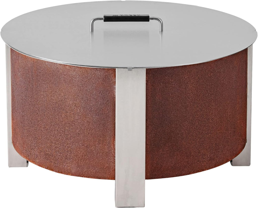 Breeo X Series Lid 24 (27.85 Inch) - Stainless Steel Firepit Lid - Keep Rain Debris and Elements Outside the Fire Pit - Durable Fire Pit Cover - Firepit Cover - USA Made - Bonfire Accessories