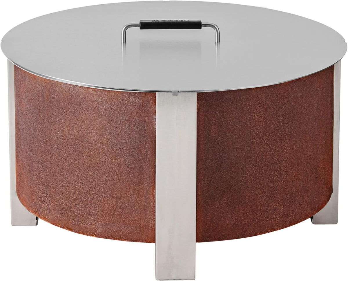 Breeo X Series Lid 24 (27.85 Inch) - Stainless Steel Firepit Lid - Keep Rain Debris and Elements Outside the Fire Pit - Durable Fire Pit Cover - Firepit Cover - USA Made - Bonfire Accessories