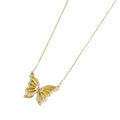 Culbreth's Jewelers reversible butterfly pendant with mother of pearl and crystals